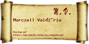 Marczell Valéria névjegykártya