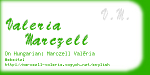 valeria marczell business card